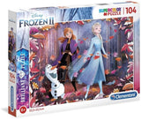 Clementoni: Frozen 2 Brilliant - Puzzle (104pc Jigsaw) Board Game