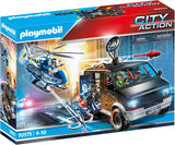 Playmobil: City Action - Helicopter Pursuit with Runaway Van (70575)