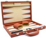 LPG: Leather Backgammon Set - Brown Board Game