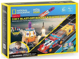 Cubic Fun: 3D Puzzle - 2-in-1 Rocket Racing Car Board Game