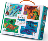 Crocodile Creek: Dinosaurs - 4-in-1 Puzzles (24pc,36pc,48pc,72pc Jigsaws) Board Game
