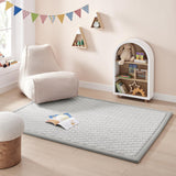 MonkeyMats: Memory Foam Soft-Touch Mat - Grey Check (150cm x 200cm)