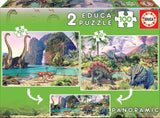 Educa: Dino World - Puzzles (2x100pc Jigsaws) Board Game