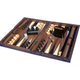 Dal Rossi Backgammon 15" Walnut Burl Board Game