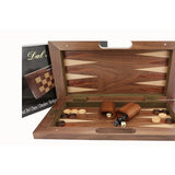 Dal Rossi Walnut 3 in 1 Chess, Checkers & Backgammon Set (40cm) Board Game