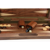 Dal Rossi Walnut 3 in 1 Chess, Checkers & Backgammon Set (40cm) Board Game