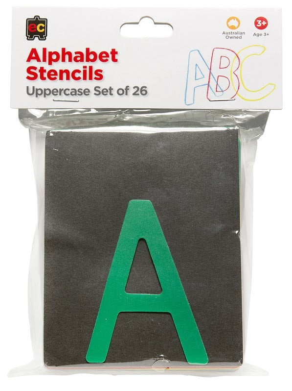 EC Colours - Uppercase Alphabet Stencil Set - Pack of 26