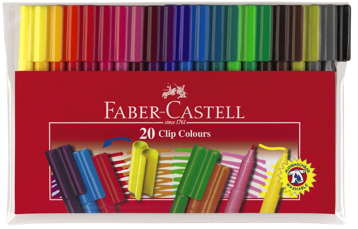 Faber-Castell Connector Pen Colour Markers Assorted Wallet of 12