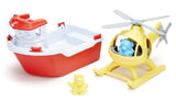 Green Toys - Rescue Boat & Helicopter