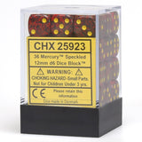Chessex Signature 12mm D6 Dice Block: Mercury Speckled