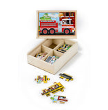Melissa & Doug: Wooden Jigsaw Puzzles in a Box - Vehicles