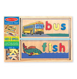 Melissa & Doug: Wooden See and Spell Puzzle