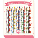 Djeco: Mini Coloured Pencils Aiko (10 Pack)