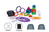136 Piece Kids Magnetic Building Block Tile Set