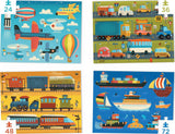 Crocodile Creek: Vehicles - 4-in-1 Puzzles (24pc,36pc,48pc,72pc Jigsaws) Board Game