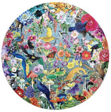 eeBoo: Paradise Garden - Round Puzzle (500pc Jigsaw) Board Game