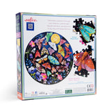 eeboo: Round Puzzle - Moths (500pc Jigsaw) Board Game