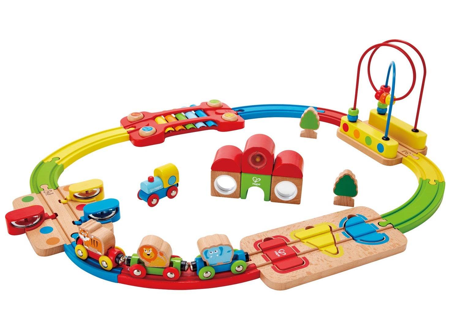 Hape: Rainbow Puzzle Railway Playset
