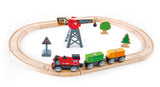 Hape: Cargo Delivery Loop - Wooden Railway Set