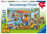 Ravensburger: Let's Go Shopping (2x12pc Jigsaws) Board Game