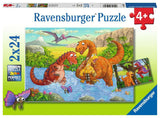 Ravensburger: Dinosaurs at Play (2x24pc Jigsaws) Board Game