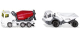 Siku: Scania Cement Mixer Truck & Bergmann Dumper - Diecast Set