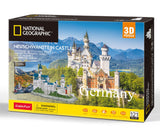 3D Puzzle: National Geographic City Traveller - Germany Neuschwanstein Castle (121pc) Board Game