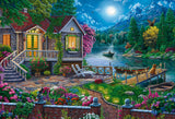 Sunsets: Moonlight House by Lake (1000pc Jigsaw)