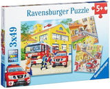 Ravensburger: Fire Brigade Run (3x49pc Jigsaws) Board Game