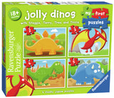 Ravensburger: My First Puzzle - Jolly Dinos with Steggie, Terry and Tricia (4x14pc Jigsaws) Board Game