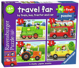 Ravensburger: My First Puzzles - Travel Far by Train, Bus, Tractor and Car Board Game