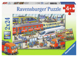 Ravensburger: Busy Train Station (2x24pc Jigsaws) Board Game