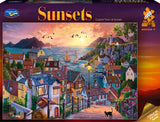 Sunsets: Coastal Town at Sunset (1000pc Jigsaw)