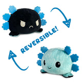 TeeTurtle: Reversible Plushie - Axolotl (Blue/Black)
