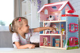 Three Level Doll House Cottage with Furniture