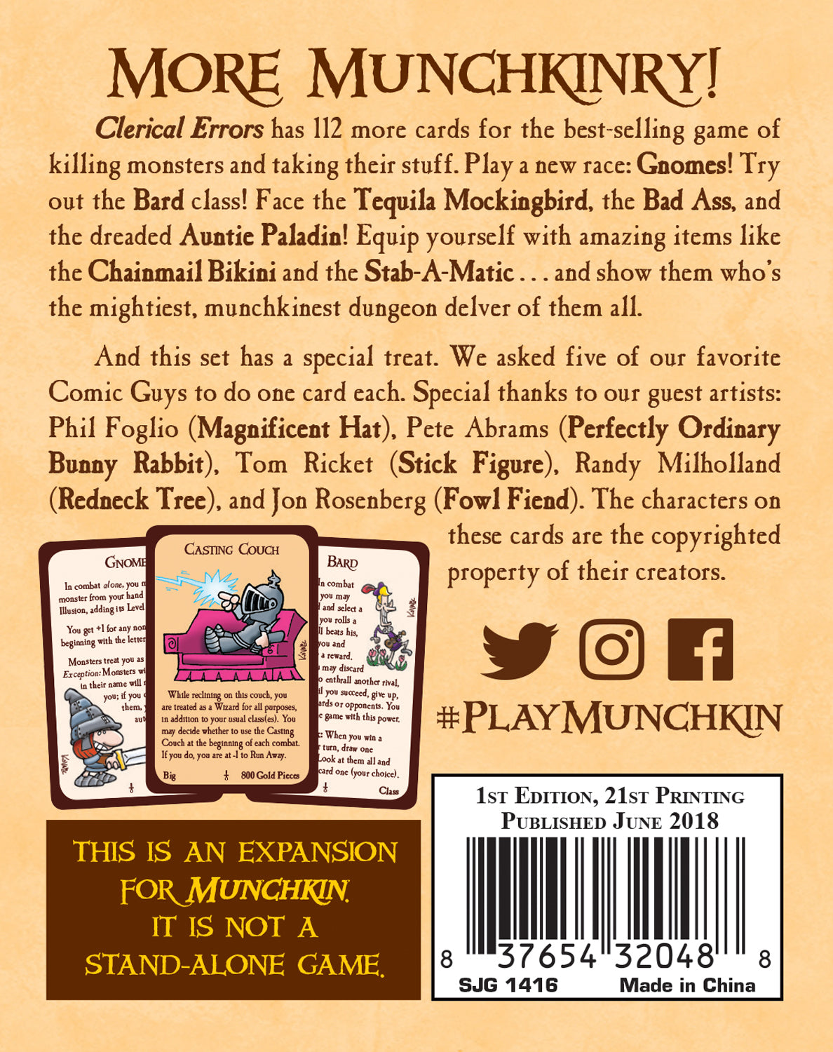 Munchkin 3: Clerical Errors (Expansion)
