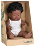 Miniland: Anatomically Correct Baby Doll - African Boy, Down Syndrome (38 cm)