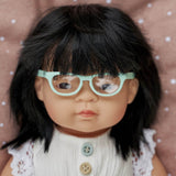 Miniland: Anatomically Correct Baby Doll - Asian Girl, with Glasses & Underwear (38 cm)