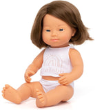 Miniland: Anatomically Correct Baby Doll - Caucasian Girl, Down Syndrome (38 cm)