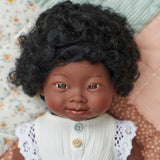 Miniland: Anatomically Correct Baby Doll - Down Syndrome African Girl (38 cm)