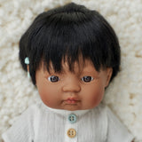 Miniland: Anatomically Correct Baby Doll - Latin American Boy, with Hearing aid, Unclothed (38 cm)