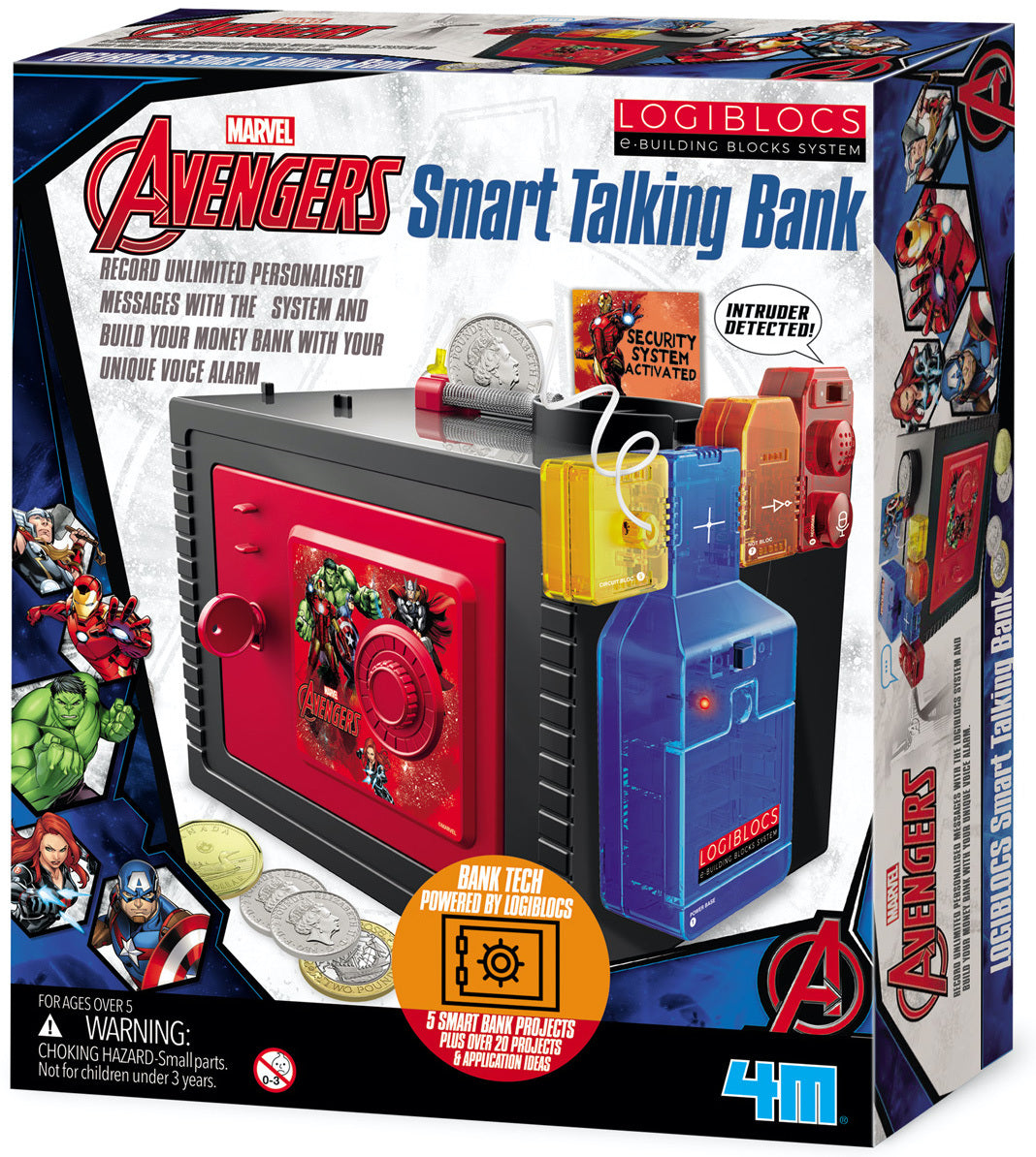 4M Marvel: Avengers - Logiblocs Smart Talking Bank