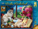 Window Wonderland: China Cats (1000pc Jigsaw)