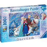 Ravensburger: Disney Frozen Glittery Snow Puzzle (100pc Jigsaw) Board Game
