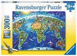 Ravensburger: World Landmarks Map (300pc Jigsaw) Board Game