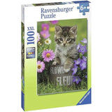 Ravensburger: Kitten Among the Flowers (100pc Jigsaw)