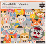Petit Collage: Decoder Puzzle - Animal Festival