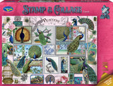 Stamp & Collage: Peacocks (1000pc Jigsaw)