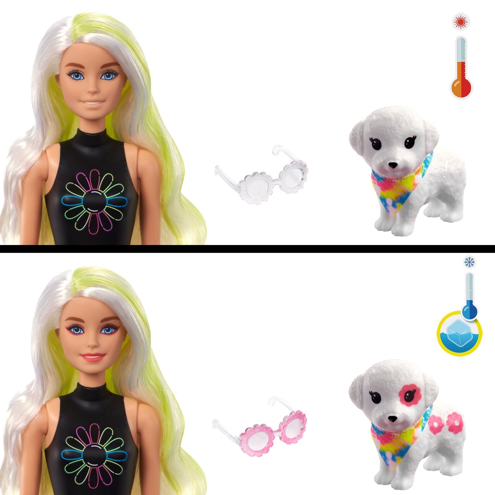  Barbie Color Reveal Set, Tie-Dye Fashion Maker, Color Reveal  Barbie Doll, Chelsea Doll and Pet, Tie-Dye Tools and Dye-able Fashions :  Toys & Games
