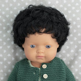Miniland: Anatomically Correct Baby Doll - Black Caucasian Boy (38cm)